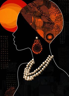 African Woman Silhouette