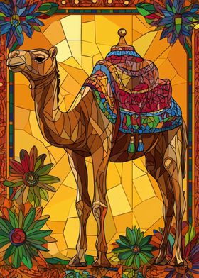 Camel Stained Glass Art