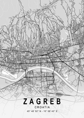 Zagreb Light City Map