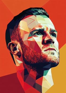 Wayne rooney Geometric Portrait