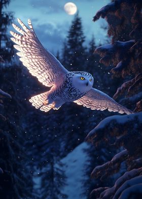 Snowy Owl in Flight