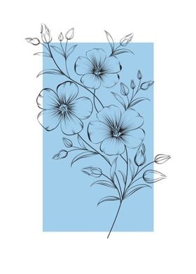 Floral Line Art Print