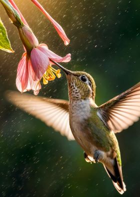 Hummingbird Feeding