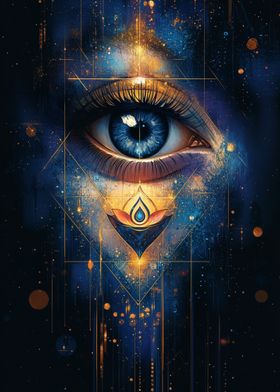 Mystic Eye with Golden Geometry