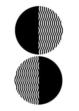 Black and White Circle Pattern