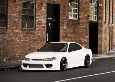 White Nissan Silvia S15