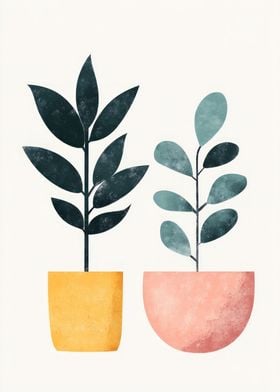 Two Potted Plants