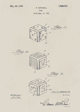 Dice Patent Illustration