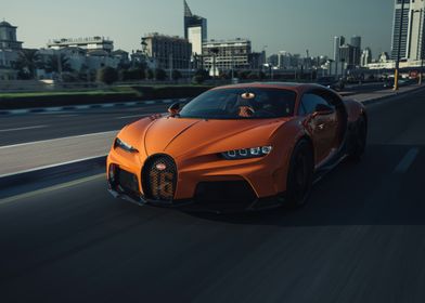 Orange Bugatti Chiron