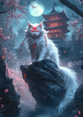 Mystical White Cat