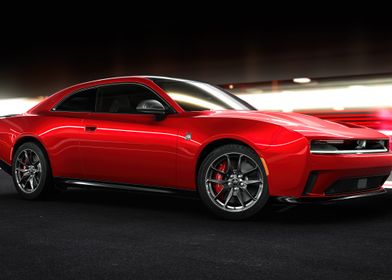 Red Dodge Challenger