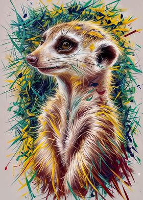 Meerkat in Grass