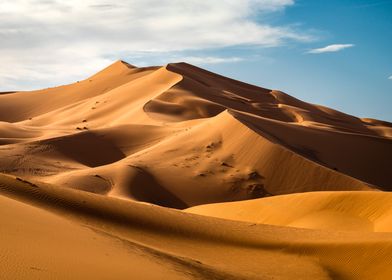 Sand dunes, Sahara desert, Morocco