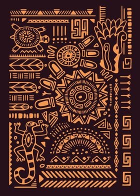 African Tribal Art Print