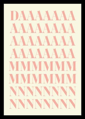 DAMN, Pink Letter Art Print