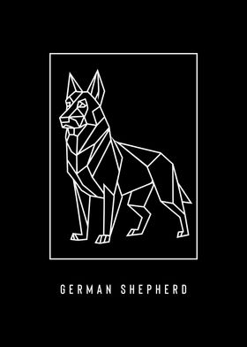 Geometric German Shepherd