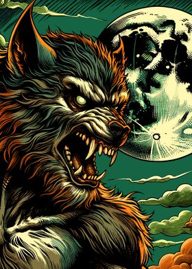 Werewolf Under Full Moon