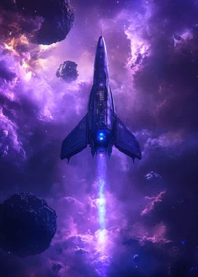 Spaceship in Nebula