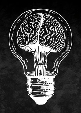 Brain Lightbulb Idea 