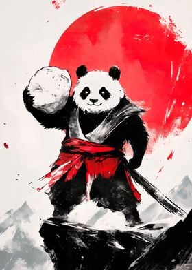 Panda Samurai Warrior