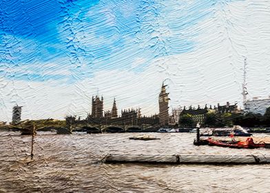 London Skyline Painting