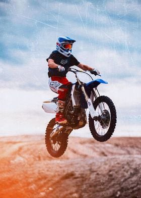 Motocross Rider in Action