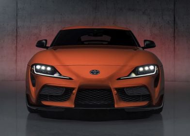 Orange Toyota Supra