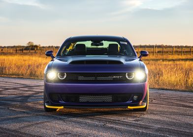 Purple Dodge Challenger SRT