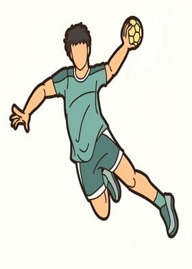 Handball Player Action