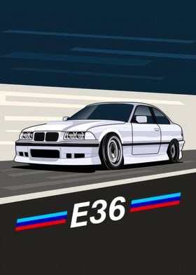 BMW E36 Illustration