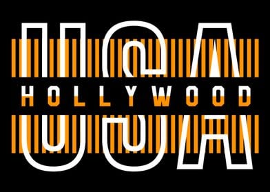 USA Hollywood Graphic