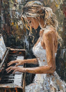 Woman Playing Piano