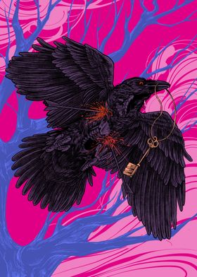 Hurt : Raven with Key and Arrows