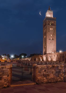 Mosque Minaret Night