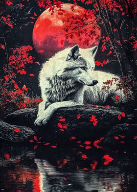 Wolf Blood Moon