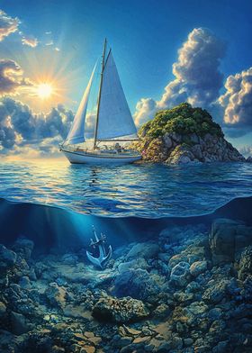 Sailboat and Anchor