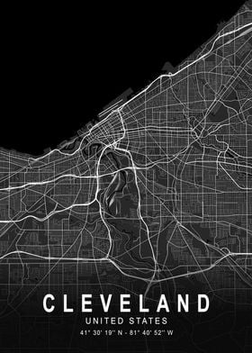 Cleveland Dark City Map