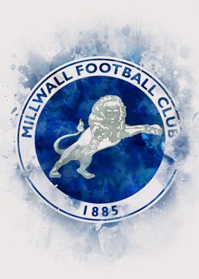 Millwall FC Logo Watercolor