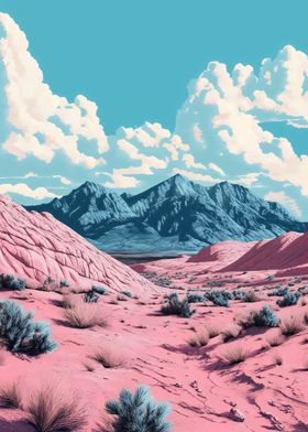 Pink Desert Landscape