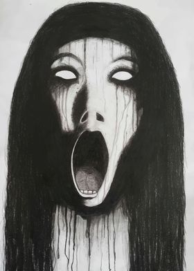 Screaming Woman Drawing