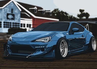 Blue Toyota GT86