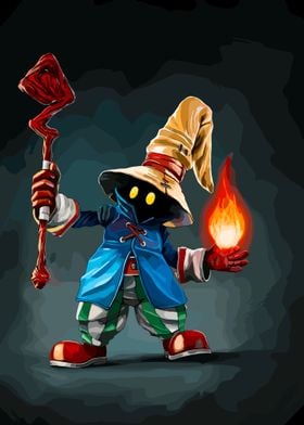 Black Mage with Fire