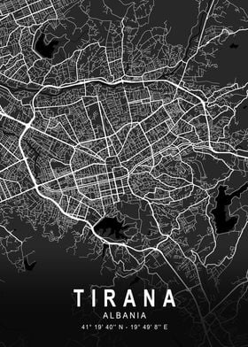 Tirana Dark City Map