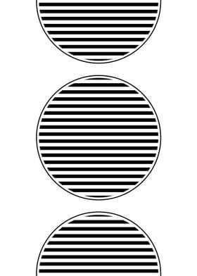 Black and White Striped Circles