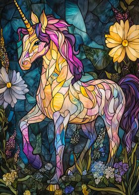 Stained Glass Unicorn