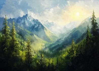 Mountain Landscape Painting