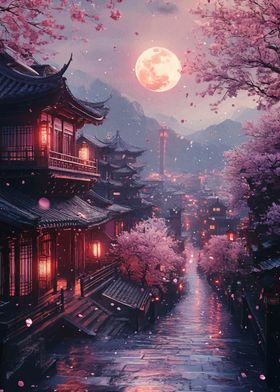 Japanese Village Night