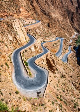 Winding Mountain Road, Morocco