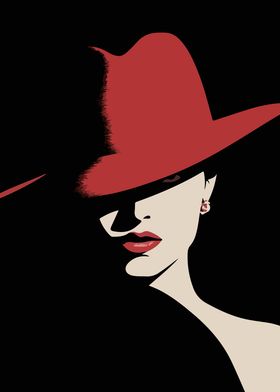 Woman in Red Hat