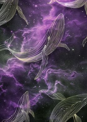 Outer Space Whales Cool Majestic Nature Galaxy Cosmic